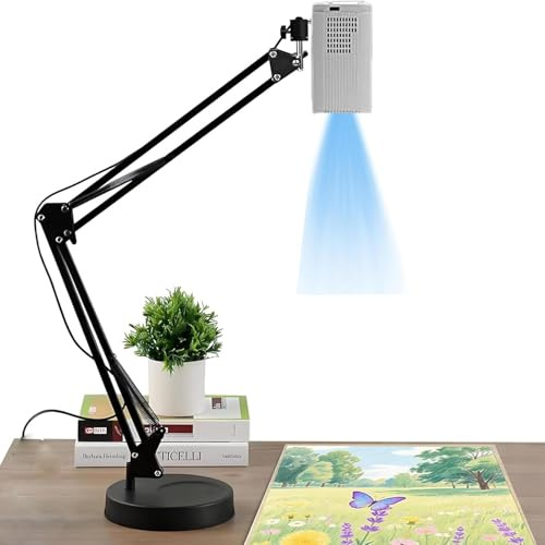 Projecteur d'art pour le dessin et la peinture, projecteur de croquis intelligent, mise au point et taille d'image réglables, compatible avec les connexions filaires, sans fil et USB, pour la peinture