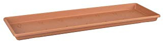 elho Green Basics Balkonkasten Untersetzer 60 - Untersetzer für Balkon & Außen - Ø 56.8 x H 2.5 cm - Braun/Mild Terra