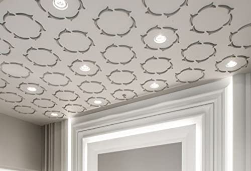 Casa Padrino Stuck Rosette 62 x 62 cm Deckenstuck Deckenrosette Stuckrosette Wandrosette Barock Jugendstil Verzierung