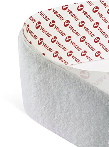 VELCRO® Brand de Bande auto-adhésif, boucle et crochet, 50 mm de large, blanco, 1m