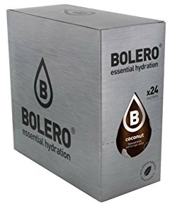 Bolero Drinks 24 bustine da 9 grammi gusto Cocco Preparato istantaneo per Bevande con Stevia e Vitamina C