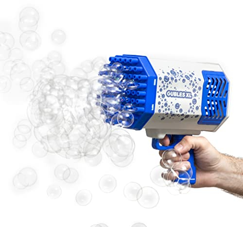 InnovaGoods® Pistola de Pompas de Jabón para Niños Cumpleaños, 69 Cañones de Burbujas con Luz LED, Pomperos para Colegio, +3 Años