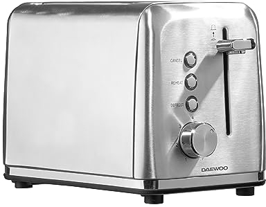 Daewoo Kensington, Toaster 2 Slice, Stainless Steel, Removable Crumb Tray, Defrost, Reheat And Browning Controls, Cancel Function, High Lift Lever, Easy To Clean, Stainless Steel
