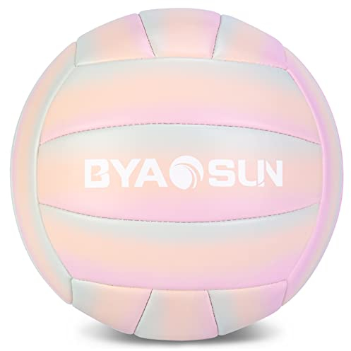 BYAOSUN Volleyball，Beachvolleyball，Weicher Volleyball Ball für Indoor Outdoor Beach，Größe 5 Volleybälle für Anfänger Teenager Erwachsene