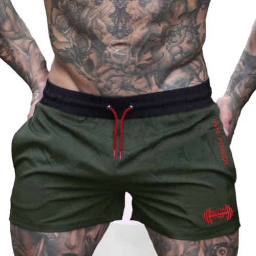 Hombres Deportes Running 1 Fitness Corriendo Pantalones cortos | Atletismo, pantalones cortos fitness, entrenamiento gimnasio deportivo, pantalones ligeros poliéster para yoga