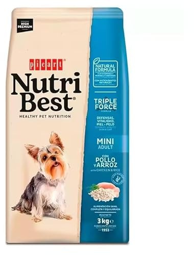 Picart Nutribest Mini - Pollo & Arroz 10 Kg - Comida para Perros - Alimento Completo para Perros Adultos - Pollo y Arroz Natural