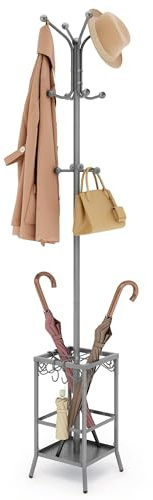 Hoctieon Coat Rack Freestanding, Coat Tree with Umbrella Holder