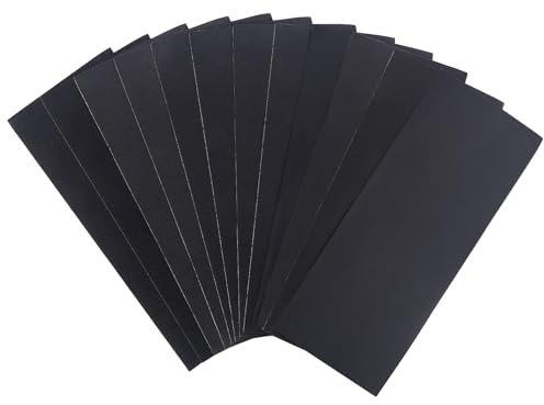 12 PCS Abrasive Paper Sheet,Wet and Dry Sanding Paper Sheets,400-1500 Multi Grit Sand Paper,Sand Paper Sheets Pack for Home, Craft, Wood work, Automotive, High Grit Sanding Pads,3.5x9 Inch