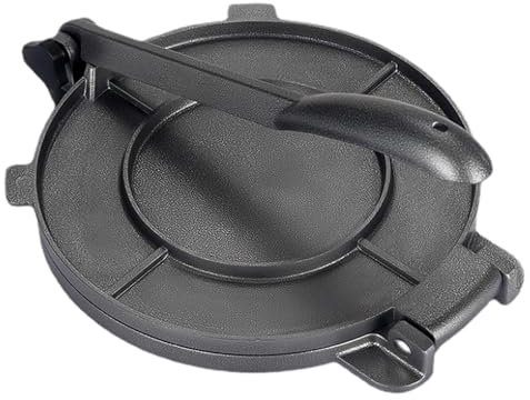 SIBOMTEX - Pressa per tortilla, 20,3 cm, resistente, in lega di alluminio, pre-stagionata, con manico, per impasto di mais, pizza, tortilla, farina