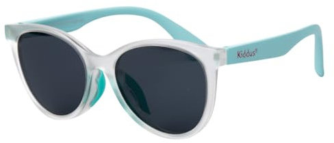Kiddus Gafas de Sol Niña 4-8 Años, Polarizadas UV400 CAT3, Montura TR90 Flexible, Patillas TPE, Puente de Silicona, Certificación CE ISO REACH