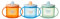 Tommee Tippee First Cup, 190ml, Non-Spill Sippy Cup for Babies 4 Months+, with Free-Flow Flip-Down Spout and Easy to Hold Handles, Orange, Blue and Green, 3 Pack