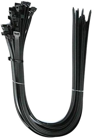 Senshuomy Premium Heavy Duty Cable Ties, 50 Pack 450mm × 4.8mm(Black) | 17.72 In/45cm, Self-Locking Nylon Zip Ties, UV-Resistant for Home, Workshop, Garden & Wire Organizing
