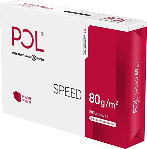 POLSPEED Kopier- und Druckerpapier, A4, 500 Blatt, 80 g/m², weiß