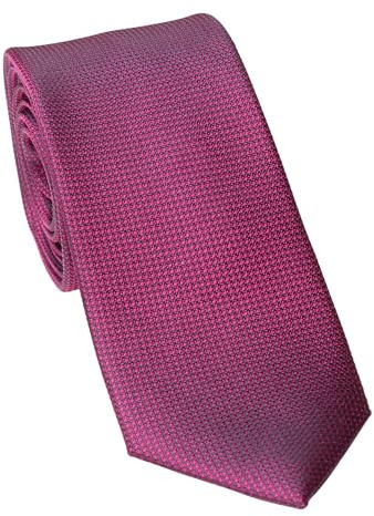 Michelsons of London - Cravatta in seta tinta unita, Magenta, Taglia unica