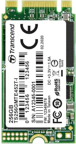Transcend MTE452T-I 256GB Interne M.2 PCIe NVMe SSD 2242 PCIe NVMe 3.0 x2 Industrial TS256GMTE452T-I