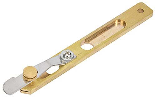 Agatige Cortador de Tiras de línea de posicionamiento de Cuero, Cortador de Tiras de línea de artesanía en Cuero, Cortador de Tiras de Cuero de Cobre para Profesionales del Cuero