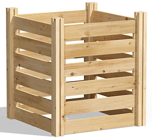 Greenes Fence Premium Cedar Wood Composter, 24 W x 24 L x 31 H (3/4 Thick) / 77.3 Gallons - Made in USA with North American Cedar