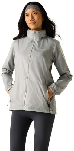 Regatta Womens Corinne IV Waterproof Soft Shell Jacket Pack-Away Hiking Walking Coat 16 Washed Denim