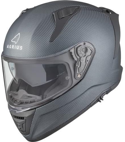 Agrius Storm Solid Motorradhelm M Carbon Matt Schwarz