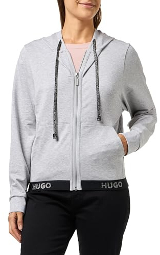 HUGO Sporty Logo_Jacket Ropa de Estar por casa_Chaqueta, Medium Grey36, L para Mujer