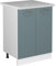 Vicco Küchenunterschrank R-Line, Küchenkommode, Blau-Grau/Weiß, 60 cm, AP Marmor