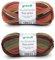 Gründl Wolle Sockenwolle Duo - Strickset 2 x 100 g + Anleitung - Sockengarn - Hautfreundlich & weich - 75% Schurwolle, 25% Polyamid - orange-braun, 200g