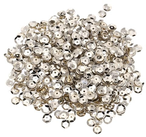 QUARKZMAN 10 000 stycken lösa paljetter 6 mm bulk kopp paljetter roséguld | Broderi paljetter, runda paljetter med hål, för smyckestillverkning hantverk sömnad smink nagel
