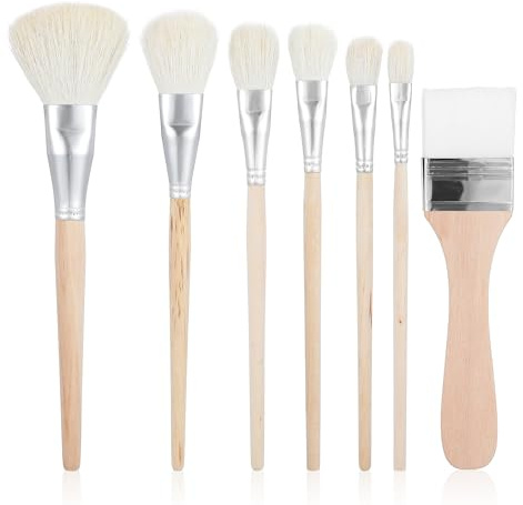 7 Stück Pinsel für Acrylfarben, Pinsel Acrylfarbe Künstlerpinsel Set zum Präzisen Vergolden, Trockenmalen und Dekorieren