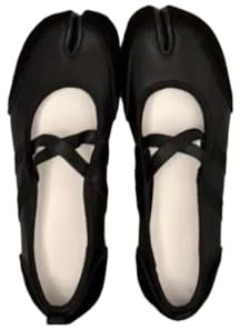 JCVBN Svart silver röd balettskor kvinnor delad tå ballerina Tabi promenadsneakers kvinna Mary Jane-skor skor sommar