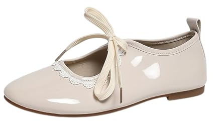 Kvinnors eleganta spetskantade balettskor för kvinnor | Elegant spetskant balettskor med en polerad finish och delikata detaljer för sofistikerad daglig stil