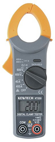 Kewtech KT200 Digital AC Clamp Meter 400A Measures Voltage Tester, AC Current, Resistance, Continuity, Grey