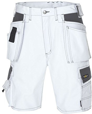 teXXor 43-44 i Bermuda arbetsshorts, vit/grå, storlek 44
