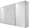 Rauch Möbel Quadra Kleiderschrank, Schwebetürenschrank, 3-türig, inkl. Zubehörpaket Basic 4 Einlegeböden 4 Kleiderstangen, Farbe Alpinweiß, BxHxT 315x210x62cm