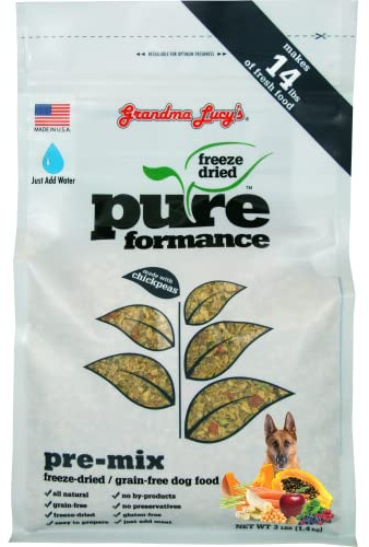 Grandma Lucy's PUREformance Pre-Mix Dog Food, Grain Free and Freeze-Dried - 3Lb Bag