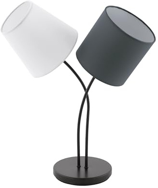 EGLO bordslampa Almeida, textil bordslampa med 2 ljuskällor