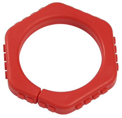 Sensory Direct Chewbuddy Wrist Bangle - Pack of 1, Sensory Toy for a Fidget, Chew or Teething Aid | for Kids, Adults, Autism, ADHD, ASD, SPD, Oral Motor or Anxiety Needs | Red