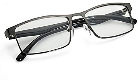 Mode Schwarz Kurzsichtig Gläser Metall Full Frame Myopie Brille - -1.5