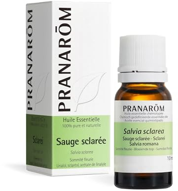 Pranarôm Sauge Sclarée Huile Essentielle Salvia sclarea Sommité fleurie 10 ml
