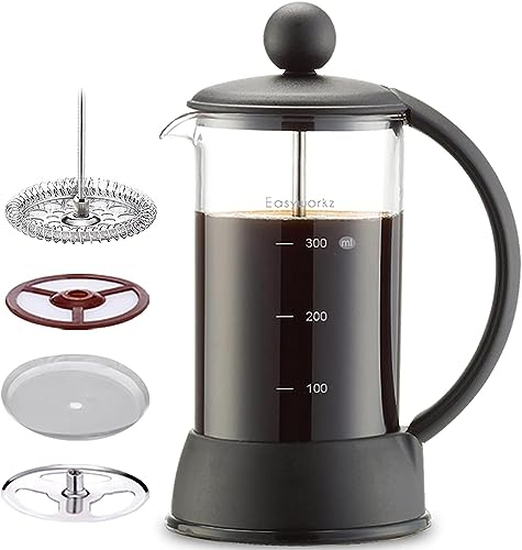 Easyworkz Eclipse 350 ml French Press Kaffeebereiter Kaffeepresse mit Borosilikatglas