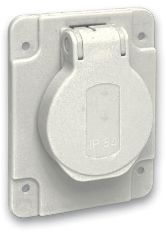 socle de prise - 2p+t - 16a - ip54 - pratika - gris - schneider electric pkn61g
