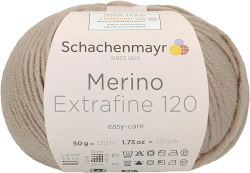 Schachenmayr Merino Extrafine 120, 9807552-00108, Farbe: Sahara, 50g, Handstrickgarne
