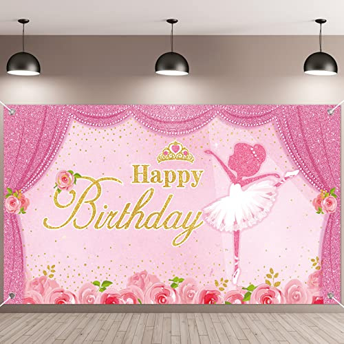 Décorations de Fête d'anniversaire Ballerine Décors de Photographie de Ballerine Décorations de Fête Ballet Fille Fournitures de Fête Décorations de Fête Danse pour Anniversaire Baby Shower