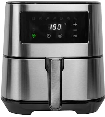 SIA SAF55SS 5.5L Air Fryer, Stainless Steel, 1700W, 8 Program, Digital Touch Control, 60 Minute Timer, 80-200°C Range