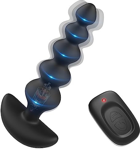 Analvibratoren Anfänger Analplug, Yivans Sexspielzeug Tragbarer Vibrator 16 Leise Stark Vibrationsmodi mit Fernbedienung, Vagina Anal Massager Buttplug Vibrator Sexspielzeug für Frauen Paare Männer