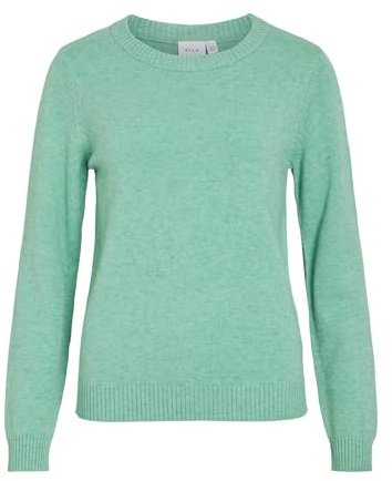Viril O-Neck L/S Knit Top - Noos, Verde Invierno, S