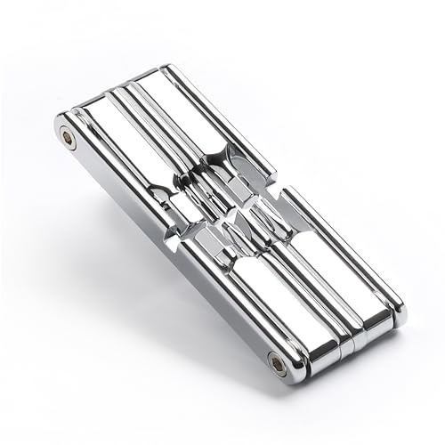 CECO-USA 10 Function Bicycle Multi Tool – Ultra Slim Sized, Lightweight – Polished Chrome Finish – High Strength CR-V 6150 Tool Steel – Mountain Bike, Road Bike