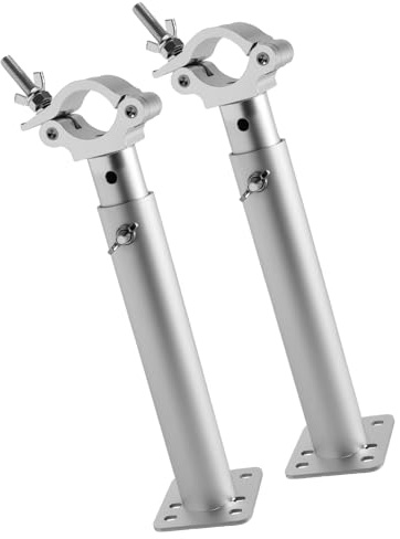 Adjustable LED Screen Support Clamp, 2-Pack Aluminum Alloy Extendable Mount 30–50cm, Compatible with F32/F34/F33 Truss & 40–52mm Tubes, Quick-Install Bracket for Stage Events Exhibitions