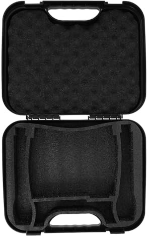 ifundom Estuche de Viaje para Micrófono de Mano, Plástico Negro | Protección Antichoque E, Gran Capacidad para Grabación y Viaje, Guarda Cables y Accesorios