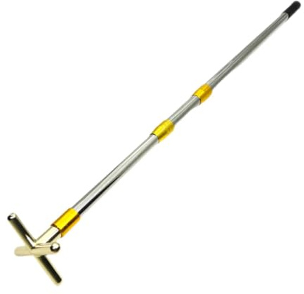 rongweiwang Puente de Taco de Billar Acero Inoxidable Fabricado a Mano, Longitud Ajustable, Accesorio Billar, portátil, para Jugadores, Accesorio Palo Puente, Plata y Oro, Taco con Cabeza Cruzada