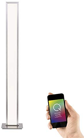 Paul Neuhaus, Q-Rosa, LED Stehleuchte, Smart Home, steuerbar via App, Alexa kompatibel, Standlampe dimmbar mit Fernbedienung, Farbtemperatursteuerung